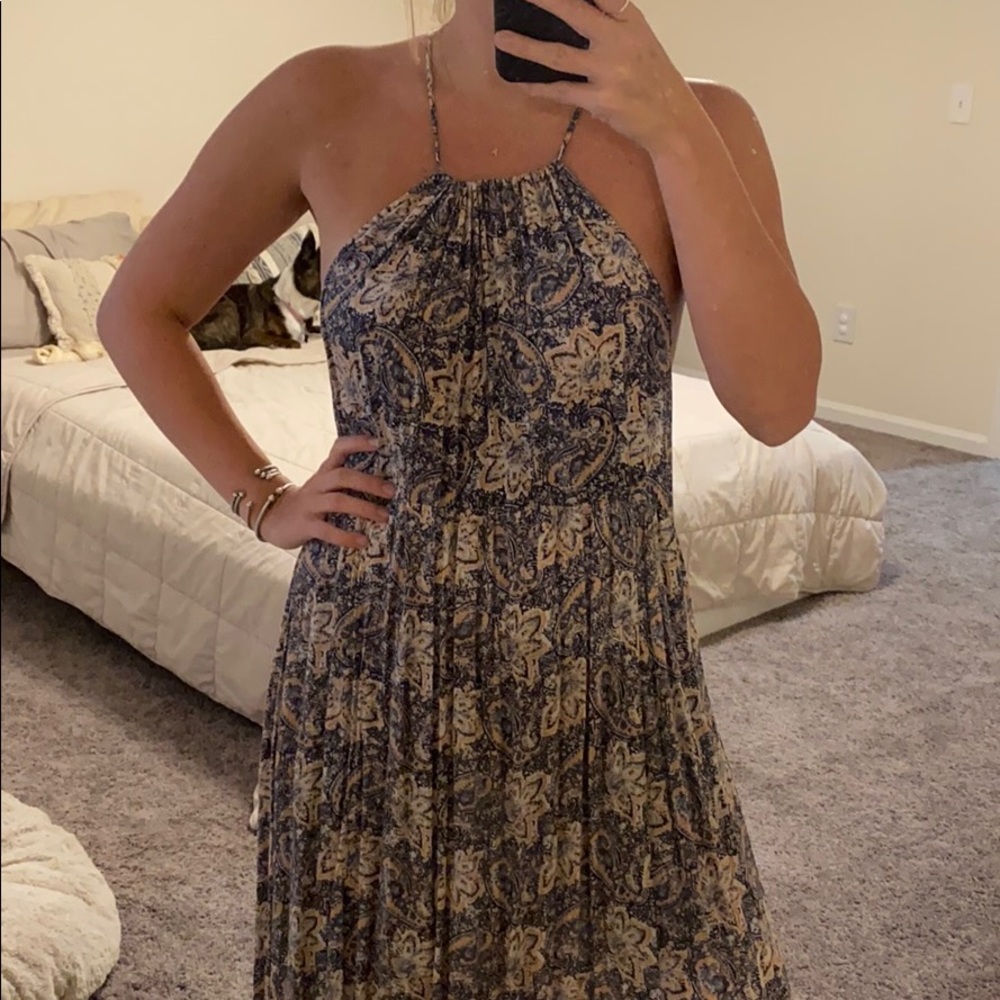 Paisley t back dress, adjustable